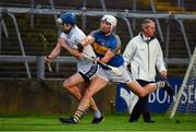 12 September 2020; Padraig Kennedy of Na Piarsaigh in action against Aaron Gillane of Patrickswell during the Limerick County Senior Hurling Championship Semi-Final match between Patrickswell and Na Piarsaigh at LIT Gaelic Grounds in Limerick. Photo by Diarmuid Greene/Sportsfile