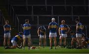 12 September 2020; Patrickswell players react, as the stadium lights are turned off, following defeat to Na Piarsaigh in the Limerick County Senior Hurling Championship Semi-Final match between Patrickswell and Na Piarsaigh at LIT Gaelic Grounds in Limerick. Photo by Diarmuid Greene/Sportsfile