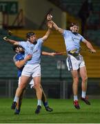 12 September 2020; David Dempsey and Peter Casey of Na Piarsaigh win possession ahead of Paudie Maher of Patrickswell during the Limerick County Senior Hurling Championship Semi-Final match between Patrickswell and Na Piarsaigh at LIT Gaelic Grounds in Limerick. Photo by Diarmuid Greene/Sportsfile