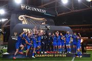 12 September 2020; Rob Kearney, left, and Fergus McFadden, right, of Leinster lift the PRO14 trophy alongside their team-mates after the Guinness PRO14 Final match between Leinster and Ulster at the Aviva Stadium in Dublin. Photo by Ramsey Cardy/Sportsfile