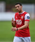 12 September 2020; Jordan Gibson of St Patrick's Athletic during the SSE Airtricity League Premier Division match between St. Patrick's Athletic and Sligo Rovers at Richmond Park in Dublin. Photo by Ben McShane/Sportsfile