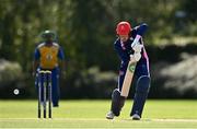 13 September 2020; Jack Tector of YMCA plays a shot during the All-Ireland T20 Semi-Final match between YMCA and Cork County at Pembroke Cricket Club in Dublin. Photo by Sam Barnes/Sportsfile