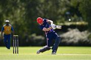 13 September 2020; Harry Tector of YMCA hits a six during the All-Ireland T20 Semi-Final match between YMCA and Cork County at Pembroke Cricket Club in Dublin. Photo by Sam Barnes/Sportsfile