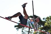 13 September 2020; Michael Healy of Youghal AC, Cork, competing in the Pole Vault event of the Senior Men's Decathlon during day two of the Irish Life Health Combined Event Championships at Morton Stadium in Santry, Dublin. Photo by Ben McShane/Sportsfile