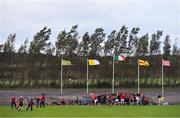 13 September 2020; The Loughgiel Shamrocks team arrive prior to the Antrim County Senior Hurling Championship Final match between Dunloy Cuchullains and Loughgiel Shamrocks at Páirc Mhic Uilín in Ballycastle, Antrim. Photo by Brendan Moran/Sportsfile