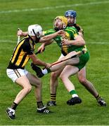 13 September 2020; Aian Fawl of O'Callaghan's Mills is tackled by Jack Browne, left, and James Murphy of Ballyea during the Clare County Senior Hurling Championship Semi-Final match between Ballyea and O'Callaghan's Mills at Cusack Park in Ennis, Clare. Photo by Ray McManus/Sportsfile