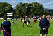 13 September 2020; Rachel Saffey of Wicklow makes a break during the Bryan Murphy Southeast Women's Cup match between Gorey and Wicklow at Gorey RFC in Gorey, Wexford. Photo by Ramsey Cardy/Sportsfile