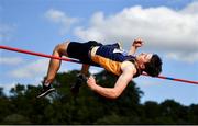 13 September 2020; Jack Forde of St Killian's AC, Wexford, competing in the Junior Men's High Jump event during day two of the Irish Life Health National Junior Track and Field Championships at Morton Stadium in Santry, Dublin. Photo by Ben McShane/Sportsfile