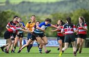 13 September 2020; Fleur Moran of Gorey is tackled by Vicky Rice of Wicklow during the Bryan Murphy Southeast Women's Cup match between Gorey and Wicklow at Gorey RFC in Gorey, Wexford. Photo by Ramsey Cardy/Sportsfile