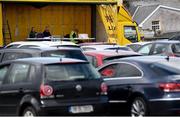 13 September 2020; Drive-thru bingo is played in a Ballybofey car park in Donegal. Photo by Stephen McCarthy/Sportsfile