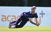 13 September 2020; Curtis Campher of YMCA catches out Nabeel Anjum of Cork County during the All-Ireland T20 Semi-Final match between YMCA and Cork County at Pembroke Cricket Club in Dublin. Photo by Sam Barnes/Sportsfile