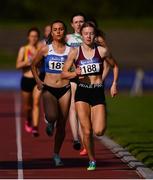 13 September 2020; Ava O'Connor, 187, of Tullamore Harriers AC, Offaly, competing in the Junior Women's 800m during day two of the Irish Life Health National Junior Track and Field Championships at Morton Stadium in Santry, Dublin. Photo by Ben McShane/Sportsfile