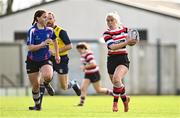 13 September 2020; Seana Kane of Enniscorthy on her way to scoring a try during the Southeast Women's Section Plate 2020/21 match between Enniscorthy and Wexford at Gorey RFC in Gorey, Wexford. Photo by Ramsey Cardy/Sportsfile