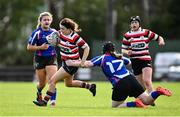 13 September 2020; Eu Fenlon of Enniscorthy is tackled by Tina Wright of Wexford during the Southeast Women's Section Plate 2020/21 match between Enniscorthy and Wexford at Gorey RFC in Gorey, Wexford. Photo by Ramsey Cardy/Sportsfile