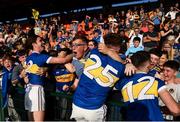 13 September 2020; Maghery Seán MacDiarmada players and supporters celebrate following the Armagh County Senior Football Championship Final match between Crossmaglen Rangers and Maghery Seán MacDiarmada at the Athletic Grounds in Armagh. Photo by David Fitzgerald/Sportsfile