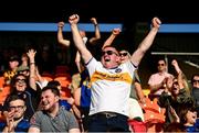 13 September 2020; Maghery Seán MacDiarmada supporters celebrate a score during the Armagh County Senior Football Championship Final match between Crossmaglen Rangers and Maghery Seán MacDiarmada at the Athletic Grounds in Armagh. Photo by David Fitzgerald/Sportsfile