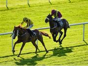 13 September 2020; Sonnyboyliston, left, with Billy Lee up, races clear of Finans Bay, with Niall McCullagh up, on their way to winning the Irish Stallion Farms EBF 'Northfields' Handicap during day two of The Longines Irish Champions Weekend at The Curragh Racecourse in Kildare. Photo by Seb Daly/Sportsfile