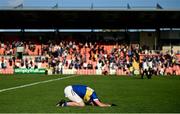 13 September 2020; Aidan Forker of Maghery Seán MacDiarmada collapses to the floor in joy following the Armagh County Senior Football Championship Final match between Crossmaglen Rangers and Maghery Seán MacDiarmada at the Athletic Grounds in Armagh. Photo by David Fitzgerald/Sportsfile