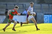 13 September 2020; Paul Mannion of Kilmacud Crokes in action against Andrew McCaul of Ballymun Kickhams during the Dublin County Senior Football Championship Semi-Final match between Ballymun Kickhams and Kilmacud Crokes at Parnell Park in Dublin. Photo by Piaras Ó Mídheach/Sportsfile