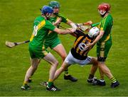 13 September 2020; Bryan Donnellan, right, Mike McGrath, 18, and Jacob Loughlane of O'Callaghan's Mills surround Jack Browne of Ballyea during the Clare County Senior Hurling Championship Semi-Final match between Ballyea and O'Callaghan's Mills at Cusack Park in Ennis, Clare. Photo by Ray McManus/Sportsfile