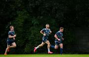 14 September 2020; Dan Leavy, left, Rob Kearney, centre, and Tadhg Furlong during Leinster Rugby squad training at UCD in Dublin. Photo by Ramsey Cardy/Sportsfile