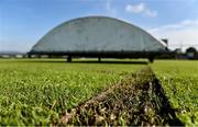 15 September 2020; A general view of the playing surface after the Test Triangle Inter-Provincial Series 2020 match between North-West Warriors and Northern Knights is abandoned at Bready Cricket Club in Magheramason, Tyrone. Photo by Sam Barnes/Sportsfile