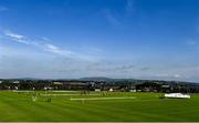 15 September 2020; A general view of the pitch after the Test Triangle Inter-Provincial Series 2020 match between North-West Warriors and Northern Knights is abandoned at Bready Cricket Club in Magheramason, Tyrone. Photo by Sam Barnes/Sportsfile