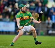 13 September 2020; Kevin Molloy of Dunloy during the Antrim County Senior Hurling Championship Final match between Dunloy Cuchullains and Loughgiel Shamrocks at Páirc Mhic Uilín in Ballycastle, Antrim. Photo by Brendan Moran/Sportsfile