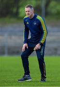 13 September 2020; Dunloy manager Gregory O'Kane prior to the Antrim County Senior Hurling Championship Final match between Dunloy Cuchullains and Loughgiel Shamrocks at Páirc Mhic Uilín in Ballycastle, Antrim. Photo by Brendan Moran/Sportsfile