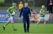 13 September 2020; Dunloy manager Gregory O'Kane prior to the Antrim County Senior Hurling Championship Final match between Dunloy Cuchullains and Loughgiel Shamrocks at Páirc Mhic Uilín in Ballycastle, Antrim. Photo by Brendan Moran/Sportsfile