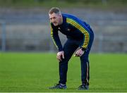 13 September 2020; Dunloy manager Gregory O'Kane prior to the Antrim County Senior Hurling Championship Final match between Dunloy Cuchullains and Loughgiel Shamrocks at Páirc Mhic Uilín in Ballycastle, Antrim. Photo by Brendan Moran/Sportsfile