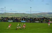 13 September 2020; A general view of the action during the Antrim County Senior Hurling Championship Final match between Dunloy Cuchullains and Loughgiel Shamrocks at Páirc Mhic Uilín in Ballycastle, Antrim. Photo by Brendan Moran/Sportsfile