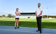 16 September 2020; EBS ambassadors, sprinter, Phil Healy, and her coach, Shane McCormack in attendance at the final call for nominations for the 2020 Federation of Irish Sport Volunteers in Sport Awards supported by EBS. The awards will see the Federation of Irish Sport and EBS hero the work of volunteers from around the country, who go above and beyond every day to ensure that sport and physical activity take place in Ireland. Volunteers in sport in Ireland dedicate some 37.2 million hours of volunteering across the country’s 13,000+ sports clubs and associations each year. The Federation of Irish Sport and EBS want to recognise that dedication and that passion and look forward to heroing these volunteers at an awards ceremony this November. To nominate an everyday hero, simply visit www.volunteersinsport.ie. Nominations can be made by a club, individual or sporting body, and more than one volunteer can be nominated. The closing date for nominations is September 25th, 2020. Photo by Sam Barnes/Sportsfile