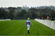 16 September 2020; Jockey Adam Farragher makes his way to post prior to the Irish Stallion Farms EBF Fillies Handicap at Cork Racecourse in Mallow. Photo by Seb Daly/Sportsfile