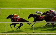 16 September 2020; Breakfast Club, left, with Colin Keane up, leads the field on their way to winning the Fermoy Handicap at Cork Racecourse in Mallow. Photo by Seb Daly/Sportsfile