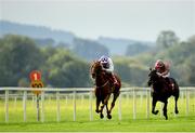 16 September 2020; McCabe, left, with Kevin Manning up, races clear of Talking Tough, with Gary Carroll up, on their way to winning the Mitchelstown Handicap at Cork Racecourse in Mallow. Photo by Seb Daly/Sportsfile