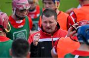 13 September 2020; Loughgiel coach Gavin Duffy prior to the Antrim County Senior Hurling Championship Final match between Dunloy Cuchullains and Loughgiel Shamrocks at Páirc Mhic Uilín in Ballycastle, Antrim. Photo by Brendan Moran/Sportsfile