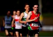 13 September 2020; Dylan Mcbride of Willowfield Harriers, Belfast, competing in the Junior Men's 800m during day two of the Irish Life Health National Junior Track and Field Championships at Morton Stadium in Santry, Dublin. Photo by Ben McShane/Sportsfile