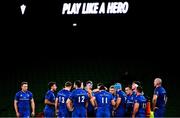 4 September 2020; Leinster players during the Guinness PRO14 Semi-Final match between Leinster and Munster at the Aviva Stadium in Dublin. Photo by Brendan Moran/Sportsfile