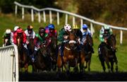 17 September 2020; Lady Rocco, with Conor McNamara up, jump the fourth during the Doneraile Walk Maiden Hurdle Division Two at Tramore Racecourse in Waterford. Photo by Harry Murphy/Sportsfile