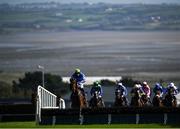 17 September 2020; A general view as Fallen Forest, with DJ Hand up, jump the second in the Dunmore East Handicap Hurdle at Tramore Racecourse in Waterford. Photo by Harry Murphy/Sportsfile