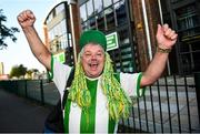 17 September 2020; Shamrock Rovers supporter Dermot Mooney ahead of the UEFA Europa League Second Qualifying Round match between Shamrock Rovers and AC Milan at Tallaght Stadium in Dublin. Photo by David Fitzgerald/Sportsfile