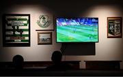 17 September 2020; Supporters watch the game in the Maldron Hotel during the UEFA Europa League Second Qualifying Round match between Shamrock Rovers and AC Milan at Tallaght Stadium in Dublin. Photo by David Fitzgerald/Sportsfile