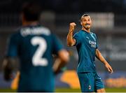 17 September 2020; Zlatan Ibrahimovic of AC Milan during the UEFA Europa League Second Qualifying Round match between Shamrock Rovers and AC Milan at Tallaght Stadium in Dublin. Photo by Seb Daly/Sportsfile