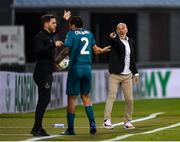 17 September 2020; AC Milan manager Stefano Pioli, right, during the UEFA Europa League Second Qualifying Round match between Shamrock Rovers and AC Milan at Tallaght Stadium in Dublin. Photo by Seb Daly/Sportsfile