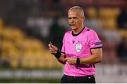 17 September 2020; Referee Ádám Farkas during the UEFA Europa League Second Qualifying Round match between Shamrock Rovers and AC Milan at Tallaght Stadium in Dublin. Photo by Stephen McCarthy/Sportsfile