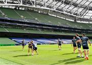 18 September 2020; Garry Ringrose with team-mates during the Leinster Rugby captains run at the Aviva Stadium in Dublin. Photo by Ramsey Cardy/Sportsfile