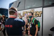 18 September 2020; Megan Connolly has her temperature taken ahead of a Republic of Ireland women's training session at Stadion Essen in Essen, Germany. Photo by Lukas Schulze/Sportsfile