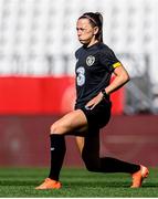 18 September 2020; Katie McCabe warms up during a Republic of Ireland women's training session at Stadion Essen in Essen, Germany. Photo by Lukas Schulze/Sportsfile