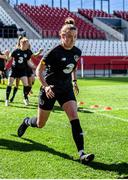 18 September 2020; Claire O'Riordan during a Republic of Ireland women's training session at Stadion Essen in Essen, Germany. Photo by Lukas Schulze/Sportsfile